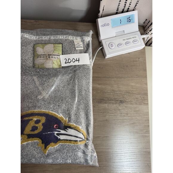 Tommy Bahama Womens Baltimore Ravens Pullover S Gray Cozy Game Day Tailgate Boho - Picture 12 of 12